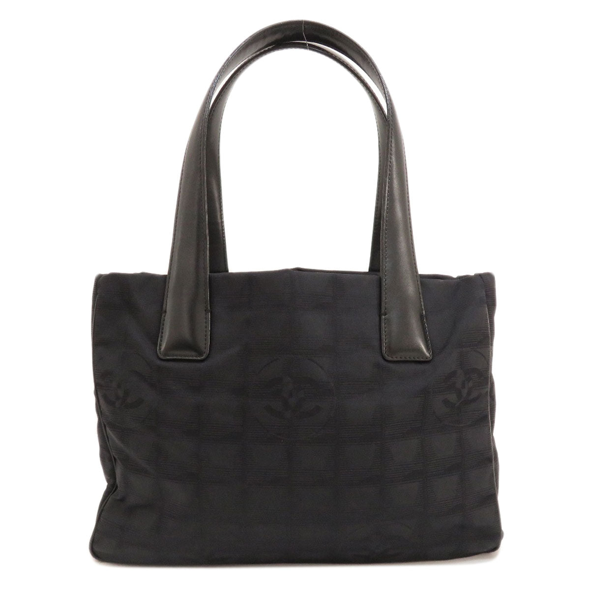 Chanel New Travel Line PM Tote Bag Nylon Jacquard Black