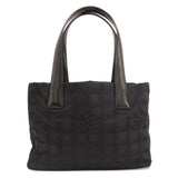 Chanel New Travel Line PM Tote Bag Nylon Jacquard Black