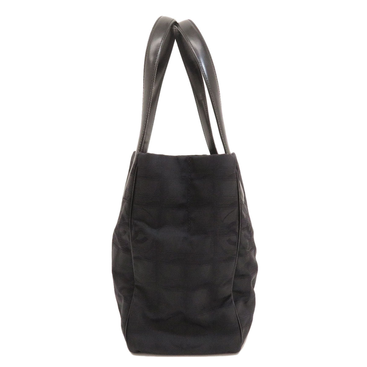 Chanel New Travel Line PM Tote Bag Nylon Jacquard Black