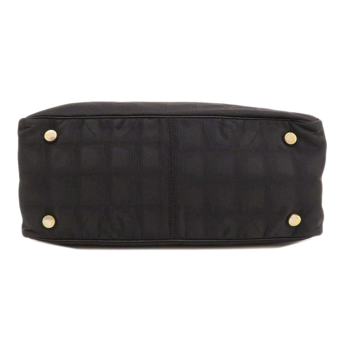 Chanel New Travel Line PM Tote Bag Nylon Jacquard Black