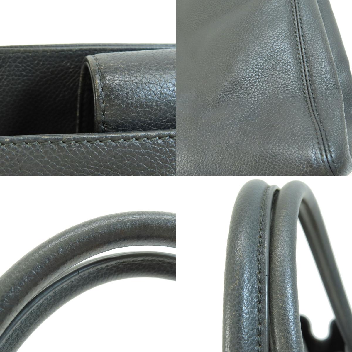Chanel Cocomark 2way Tote Bag Caviar Skin Gray