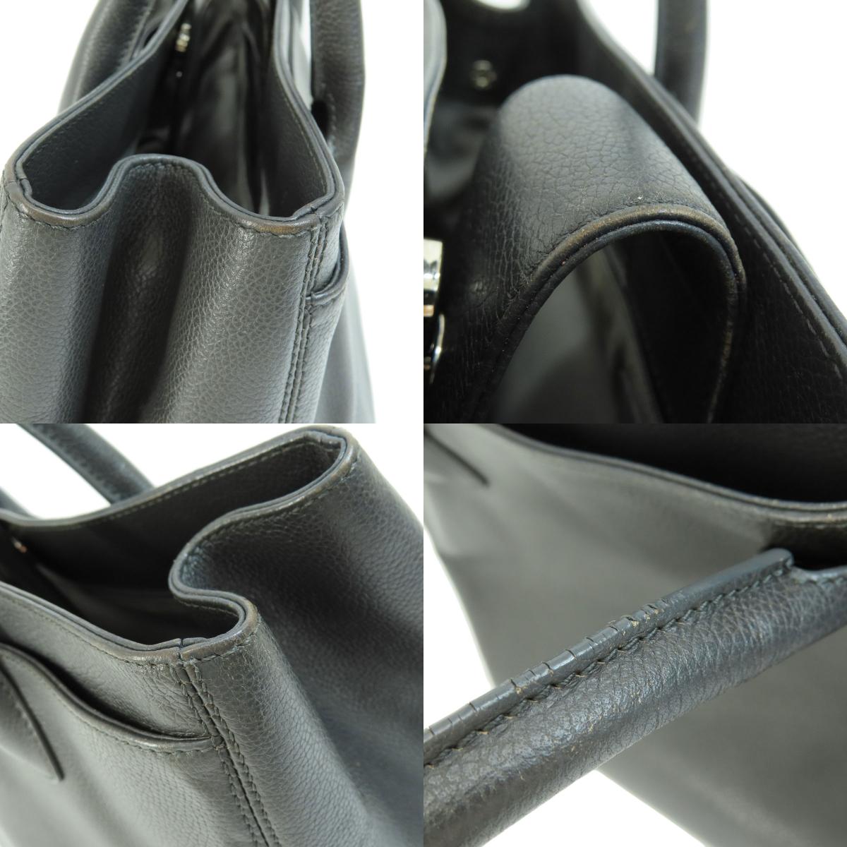 Chanel Cocomark 2way Tote Bag Caviar Skin Gray