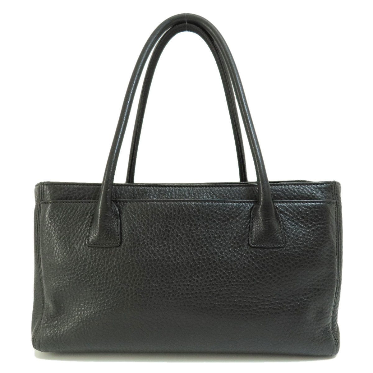 Chanel Executive Silver Hardware Tote Bag Calf Black