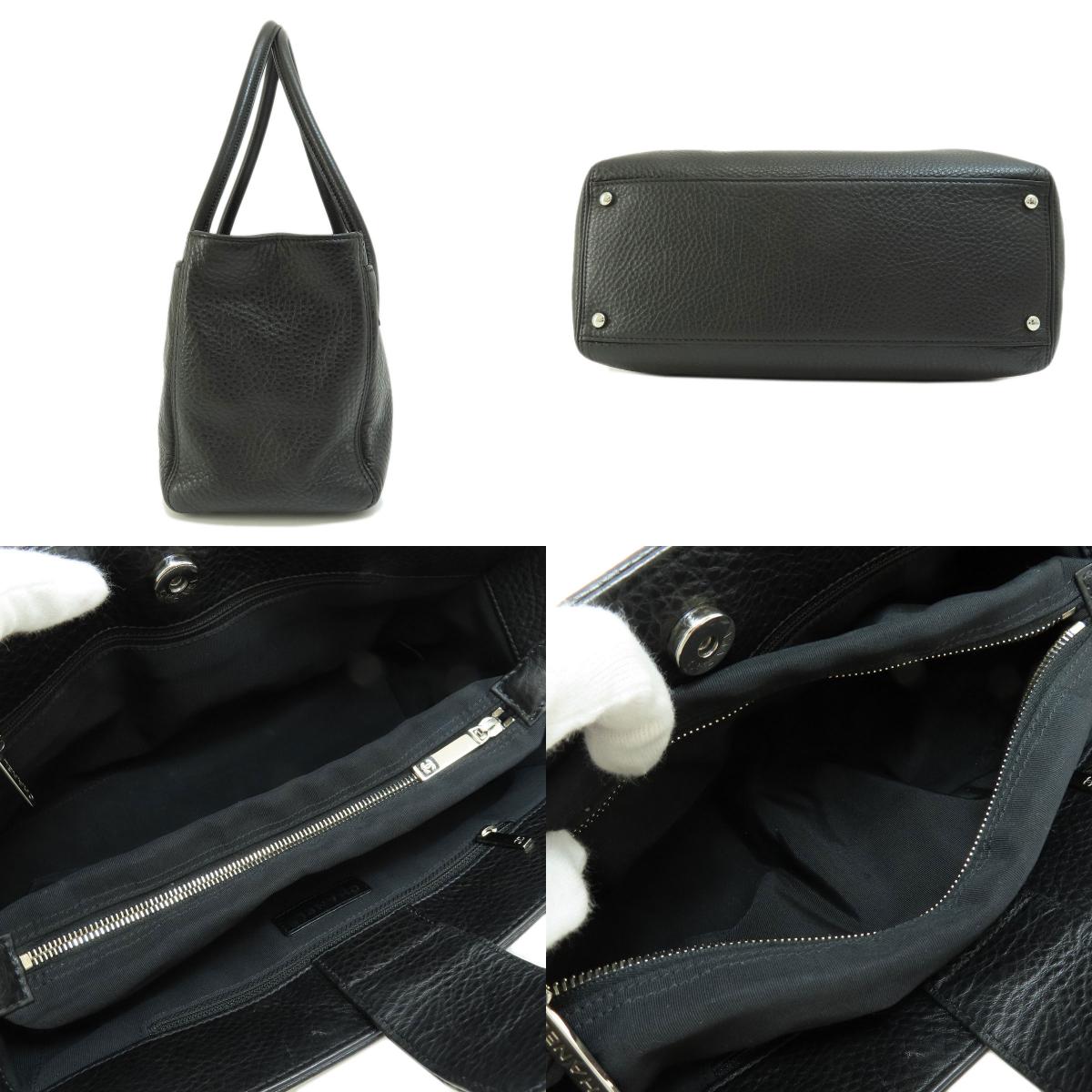 Chanel Executive Silver Hardware Tote Bag Calf Black