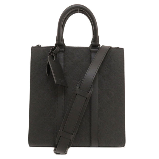 Louis Vuitton Sac Plat Handbag Taurillon Black