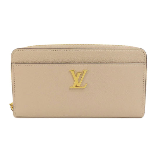 Louis Vuitton Zippy Lockme Greige Long Wallet Taurillon