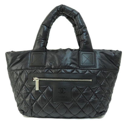 Chanel Coco Coon Tote Handbag Nylon Material Black