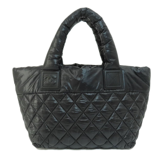 Chanel Coco Coon Tote Handbag Nylon Material Black