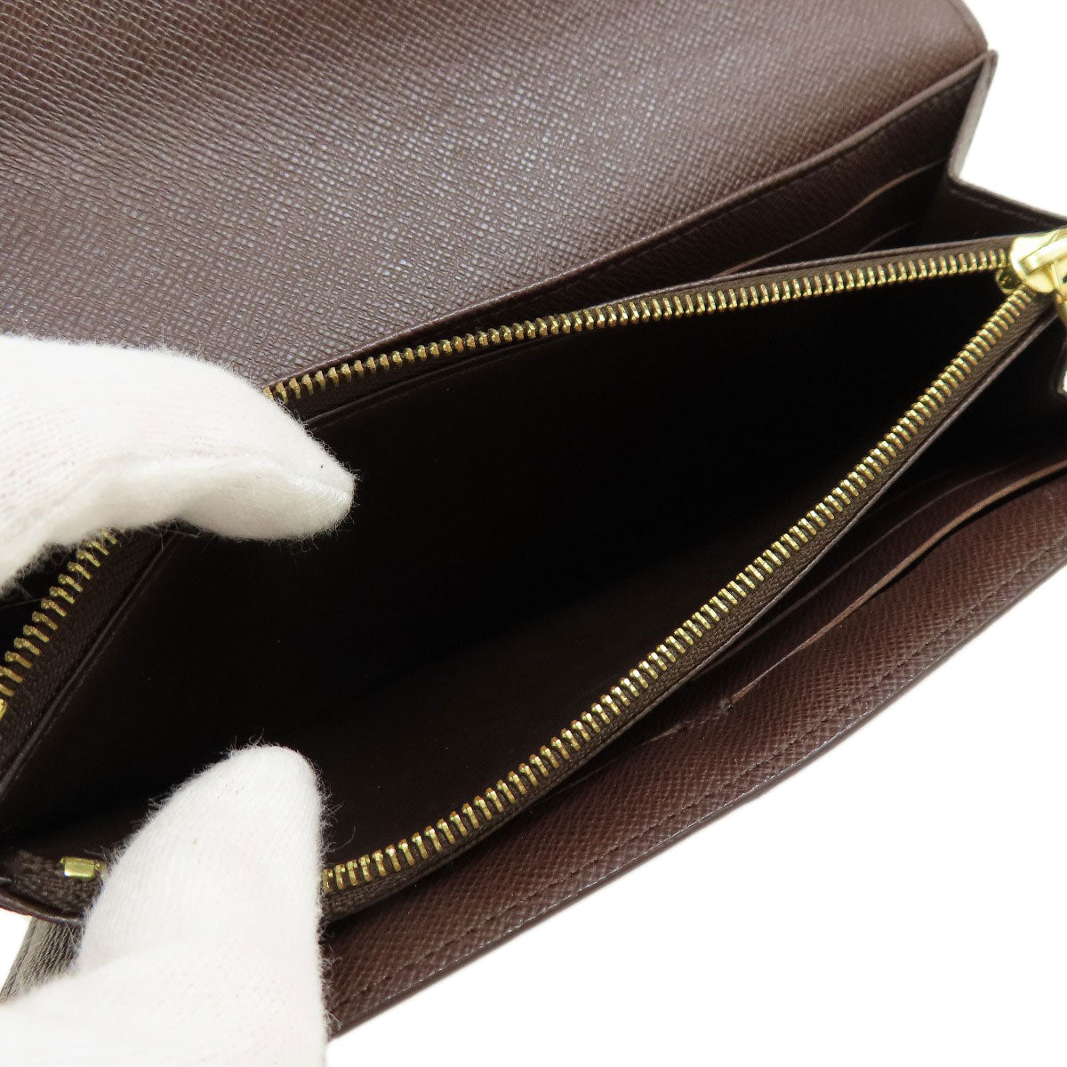 Louis Vuitton Portefeuille Sarah Damier Ebene Long Wallet