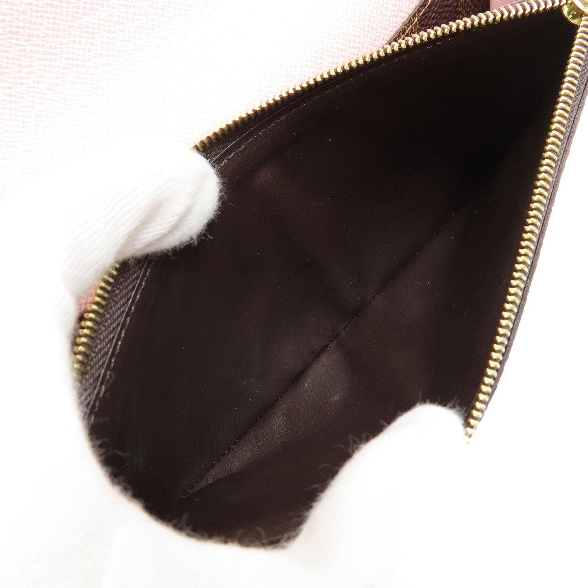Louis Vuitton Portefeuille Emily Damier Ebene Rose Ballerine Long Wallet
