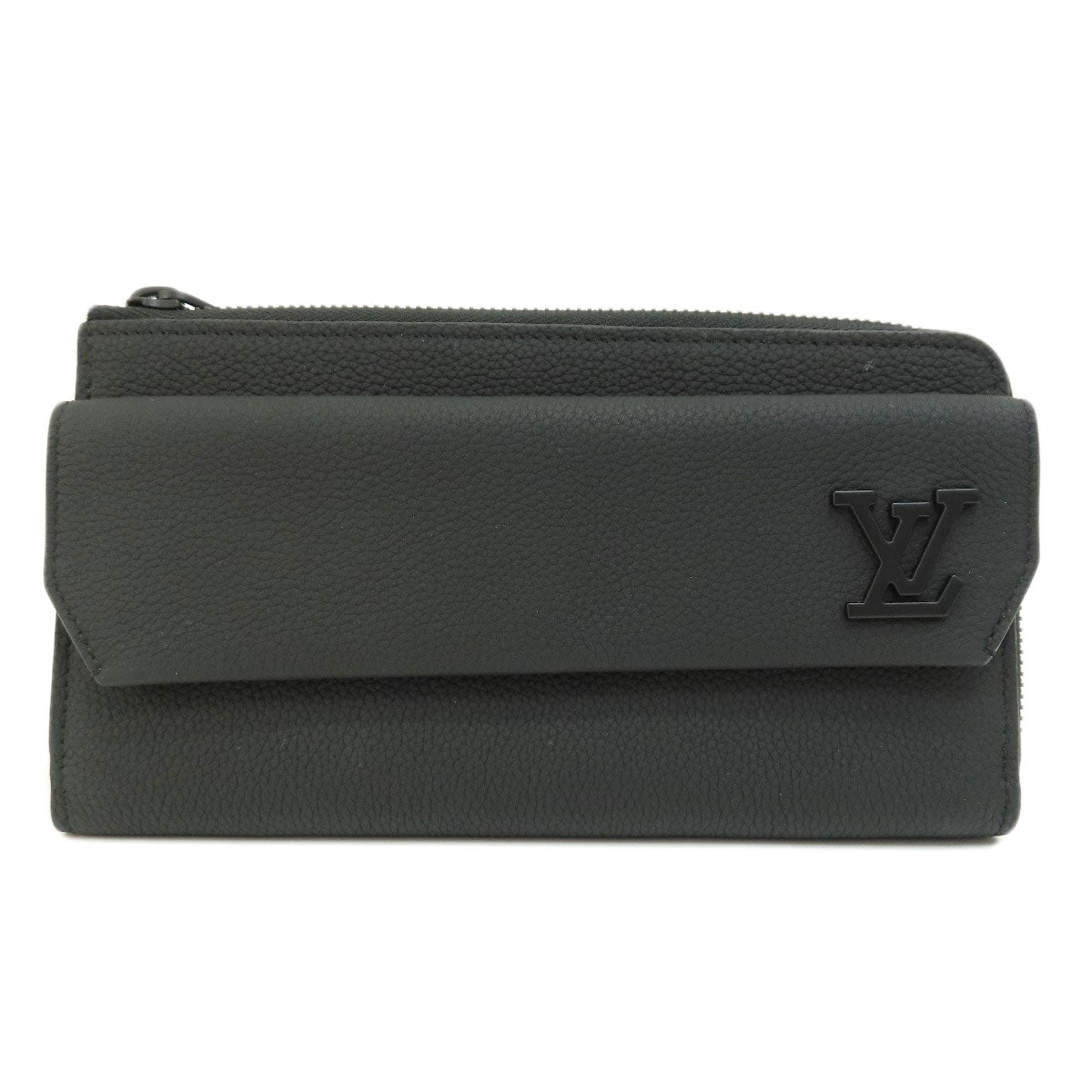 Louis Vuitton Zippy Aerogram Noir Long Wallet Leather