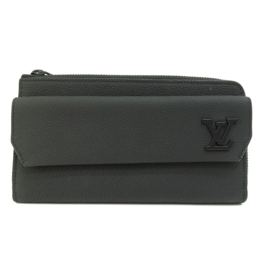 Louis Vuitton Zippy Aerogram Noir Long Wallet Leather