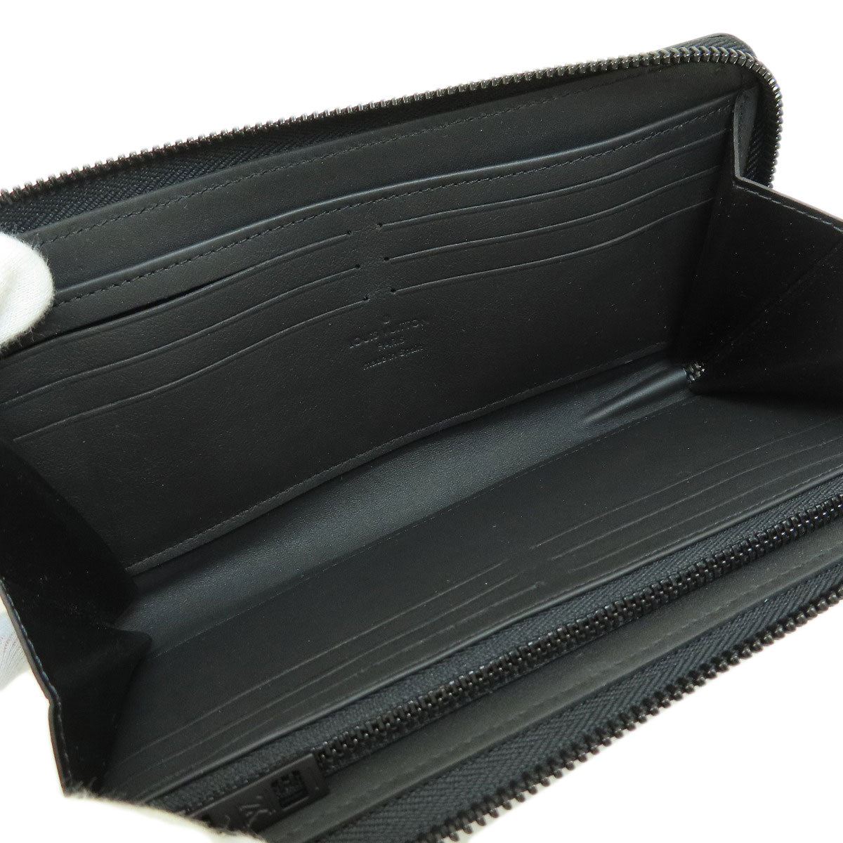 Louis Vuitton Zippy Aerogram Noir Long Wallet Leather