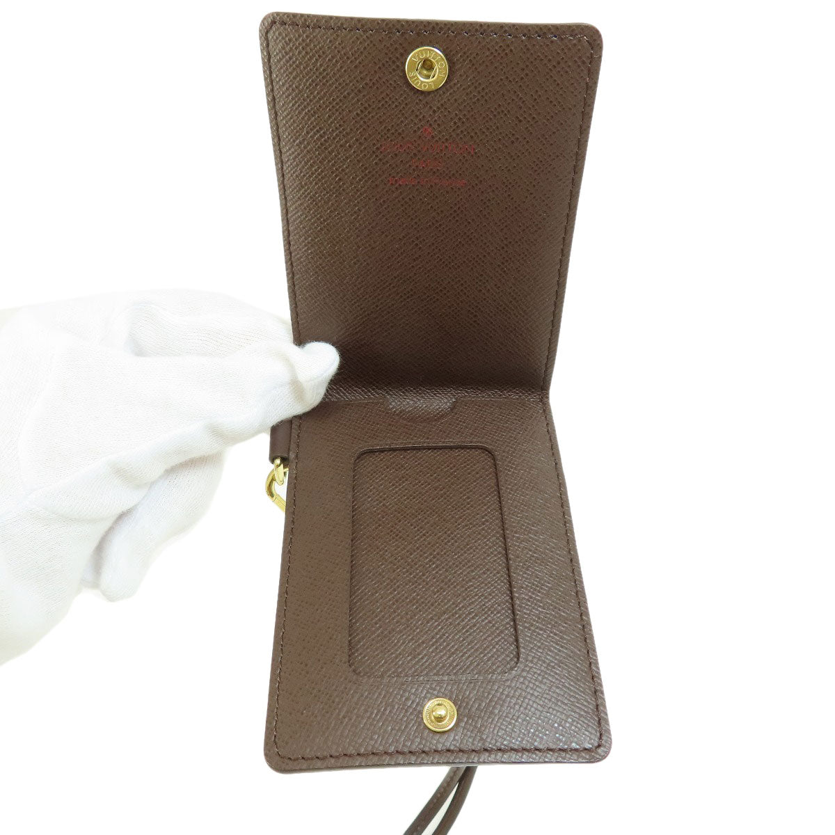 Louis Vuitton Porte Cult ID Bandouliere Damier Ebene Card Case