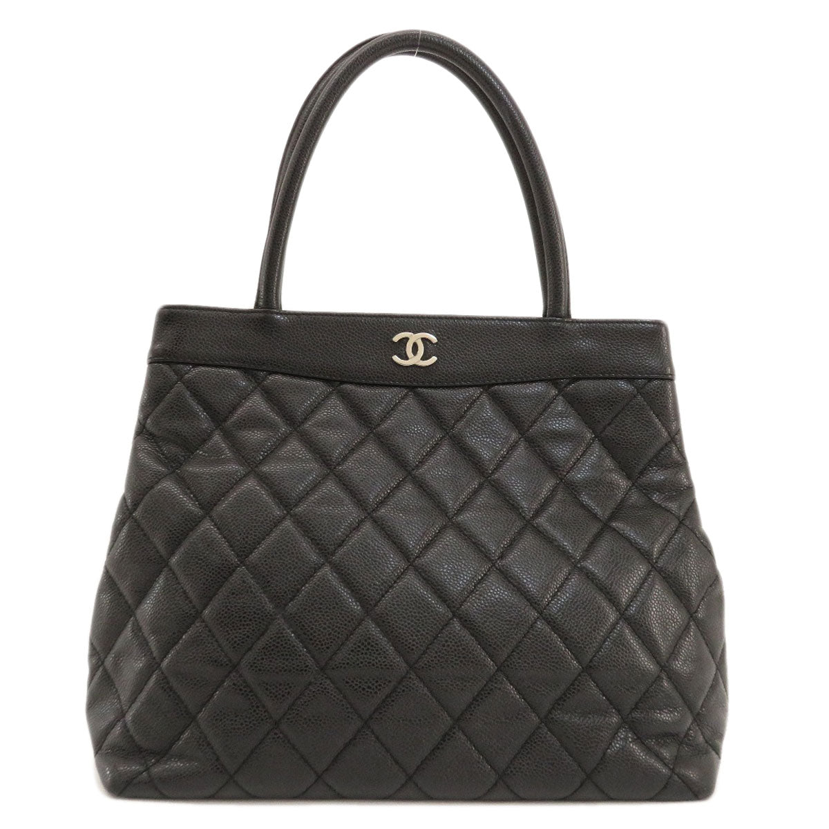 Chanel Matelasse Coco Mark Silver Metal Fittings Tote Bag