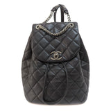 Chanel Matelasse Coco Mark Silver Metal Fittings Rucksack Daypack Lambskin