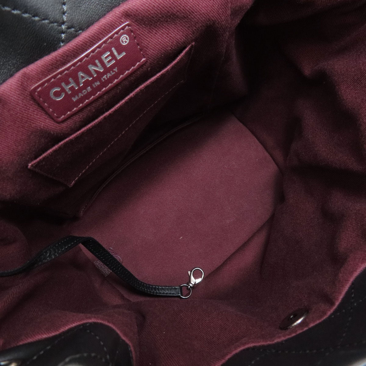 Chanel Matelasse Coco Mark Silver Metal Fittings Rucksack Daypack Lambskin