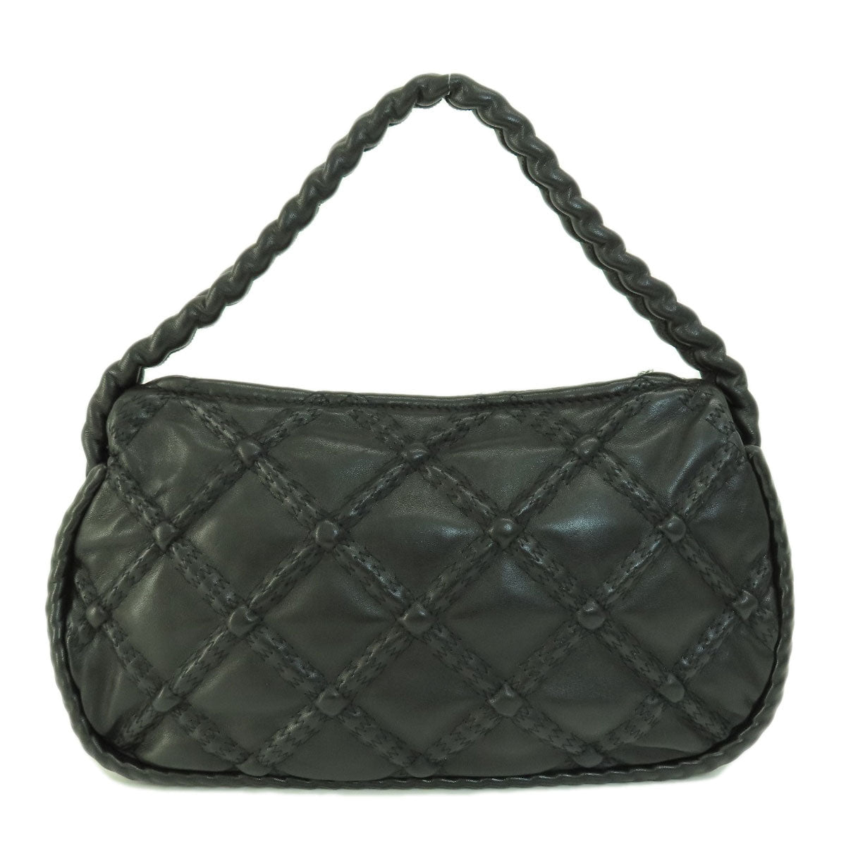Chanel Cocomark Silver Metal Fittings Handbag Lambskin