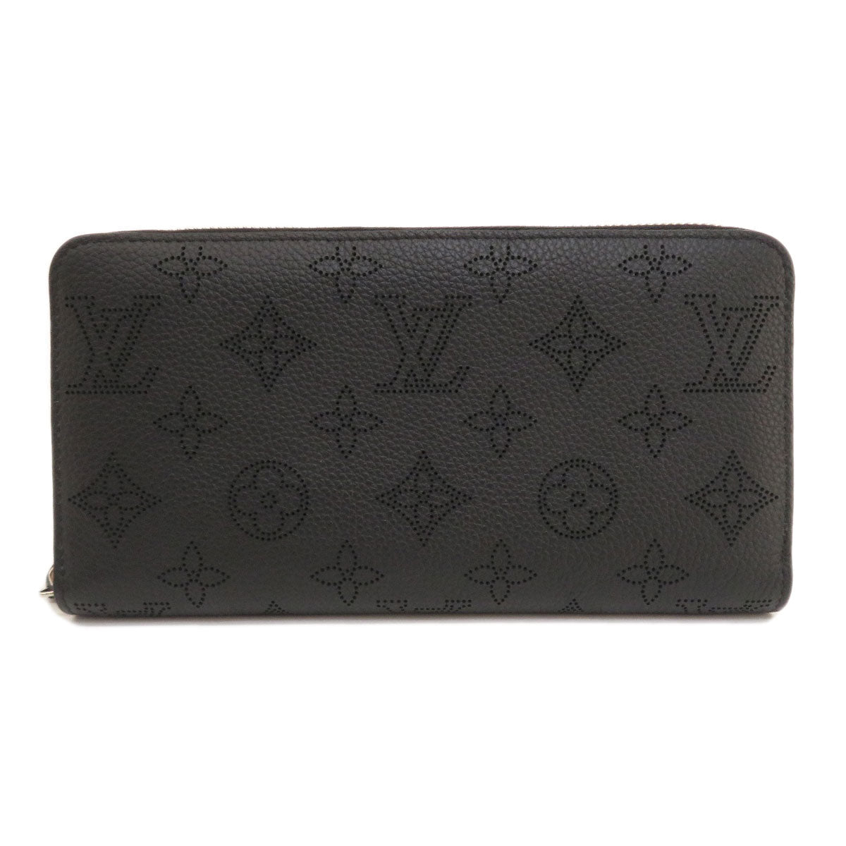Louis Vuitton Zippy Noir Long Wallet Coin Purse Mahina Leather