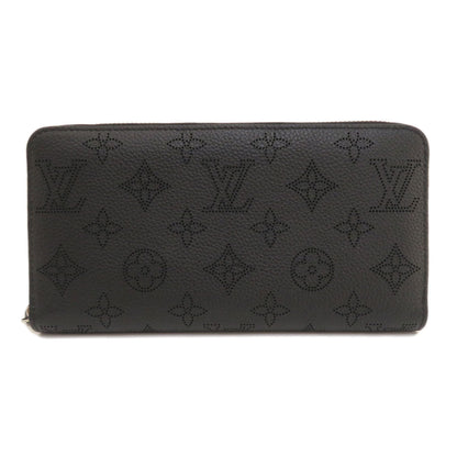 Louis Vuitton Zippy Noir Long Wallet Coin Purse Mahina Leather