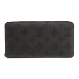 Louis Vuitton Zippy Noir Long Wallet Coin Purse Mahina Leather