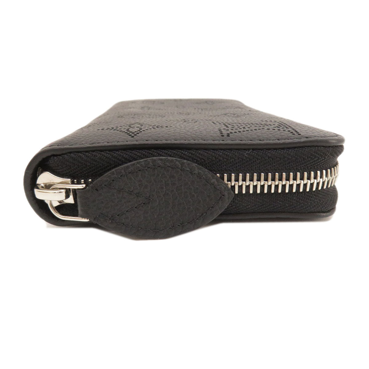 Louis Vuitton Zippy Noir Long Wallet Coin Purse Mahina Leather