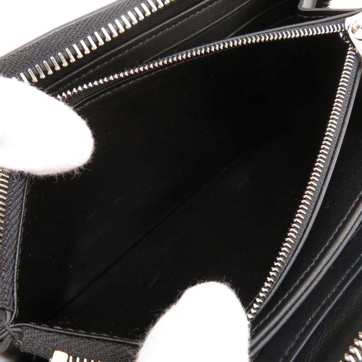 Louis Vuitton Zippy Noir Long Wallet Coin Purse Mahina Leather