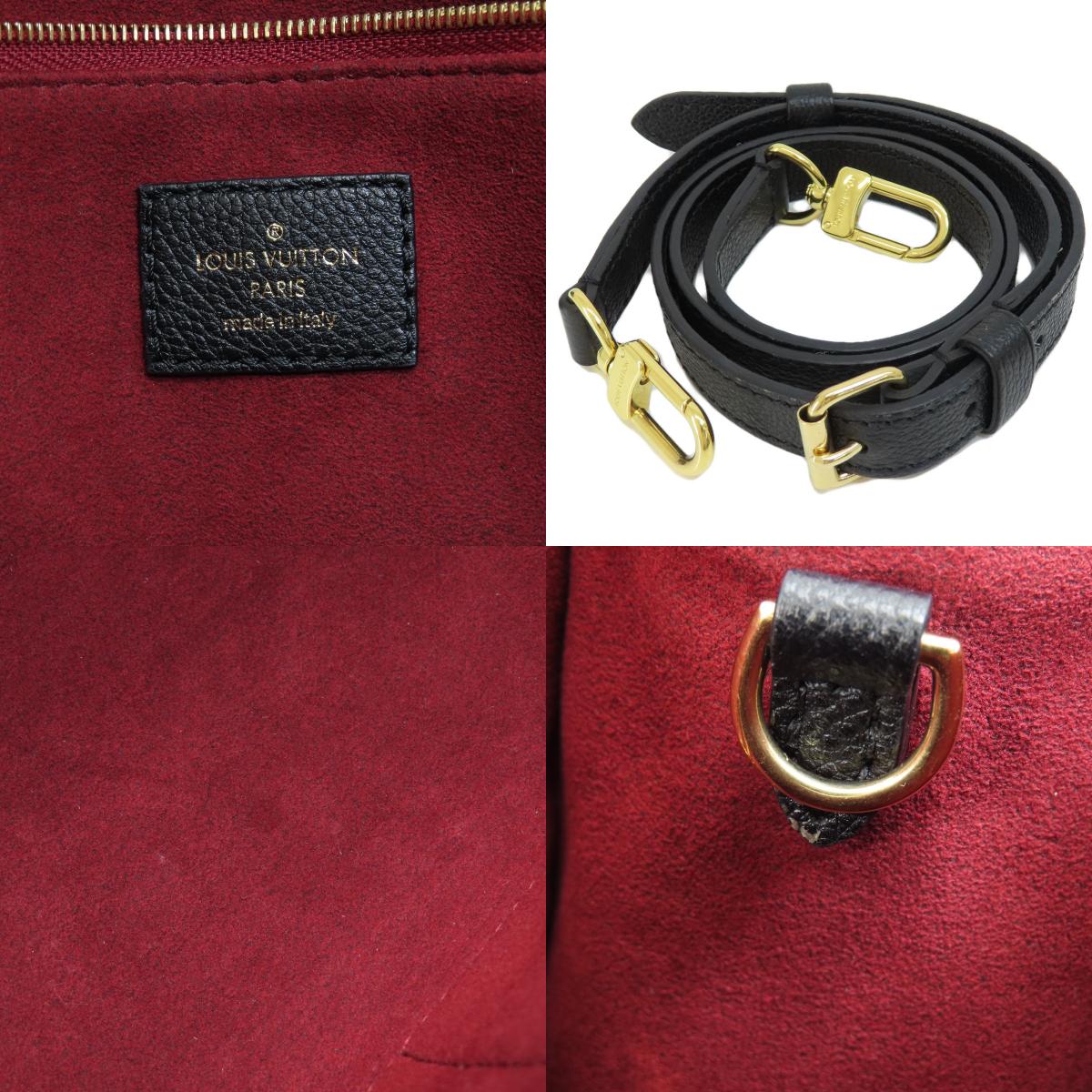Louis Vuitton On The Go PM Black Beige Handbag Amplant Monogram