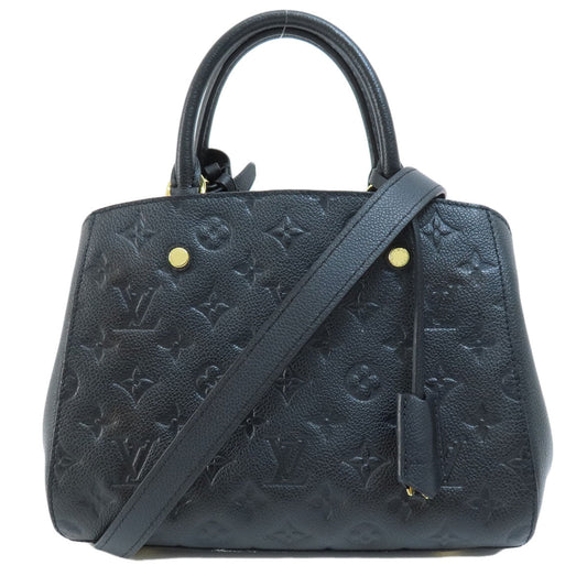 Louis Vuitton Montaigne BB Noir Handbag Amplant Black