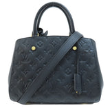 Louis Vuitton Montaigne BB Noir Handbag Amplant Black
