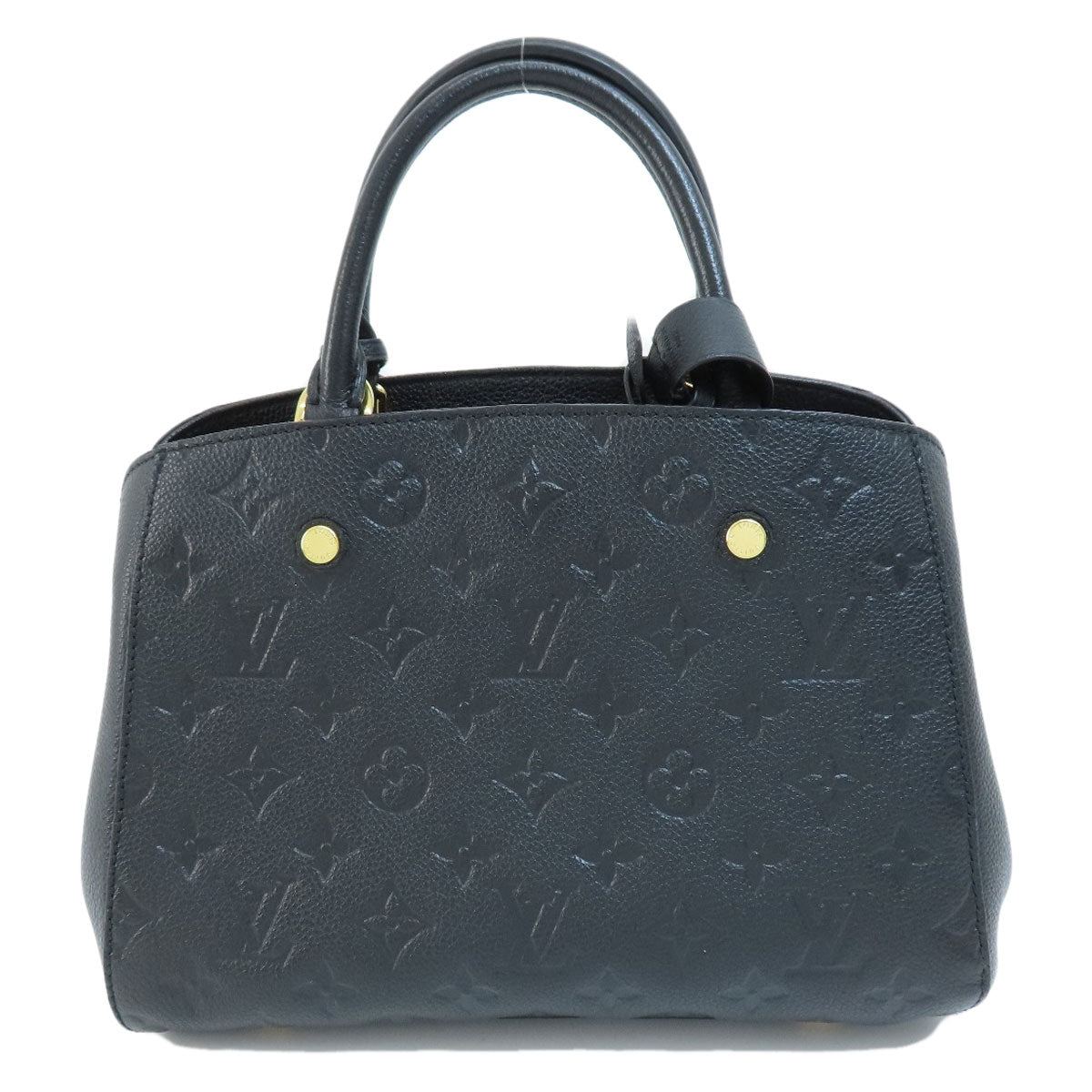 Louis Vuitton Montaigne BB Noir Handbag Amplant Black