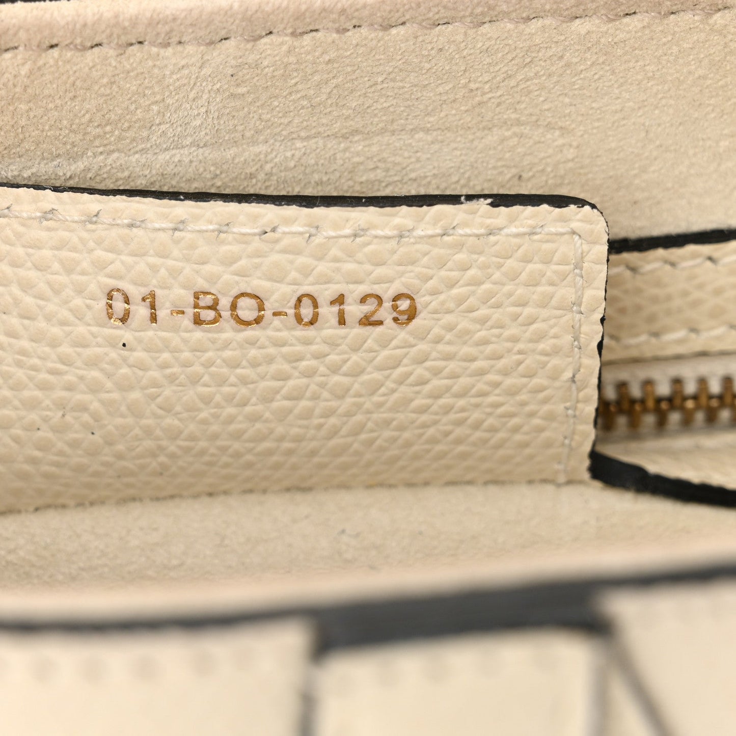 Christian Dior Grained Calfskin Saddle Bag White