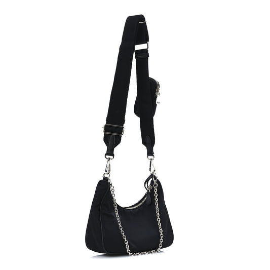 Prada Nylon Re-Edition 2005 Shoulder Bag Black