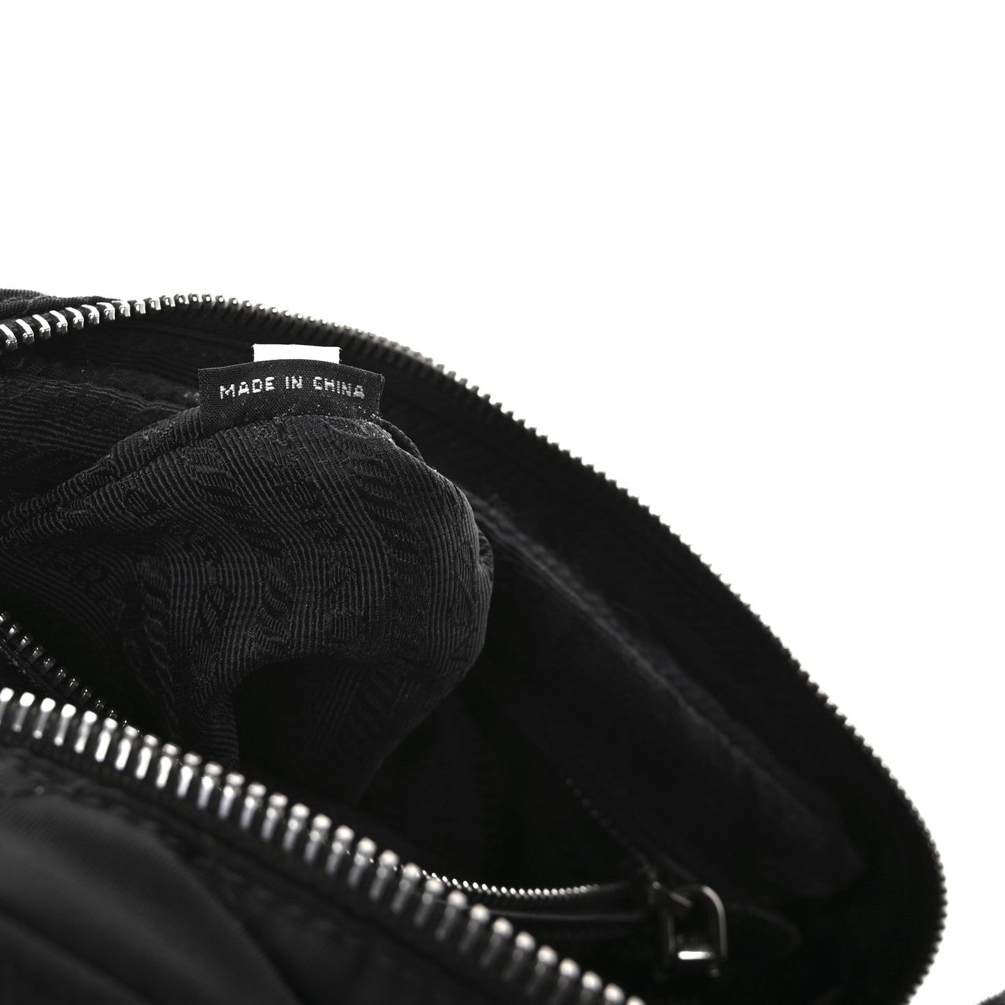Prada Nylon Tessuto Impuntu Quilted Bandoliera Crossbody Bag Black
