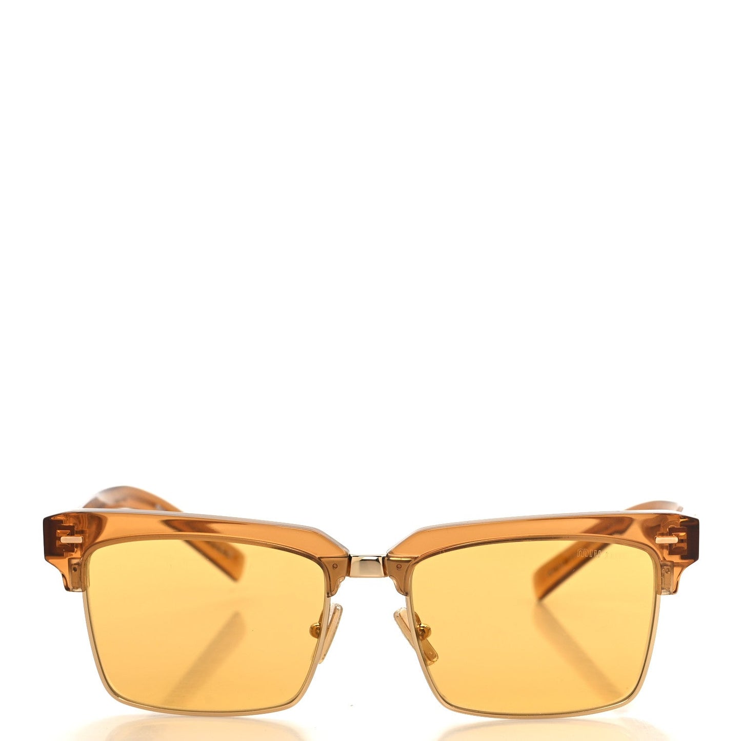 Miu Miu Acetate Square SMU10Z Sunglasses Transparent Caramel