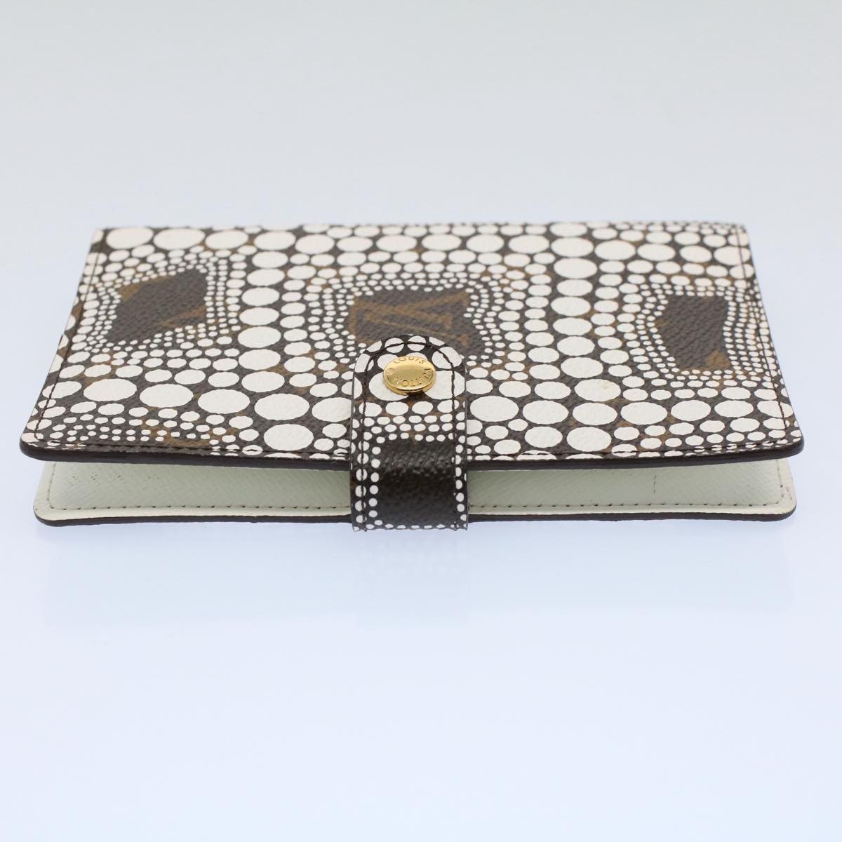 LOUIS VUITTON Yayoi Kusama Agenda PM Day Planner Cover White R21131 Auth 56462A