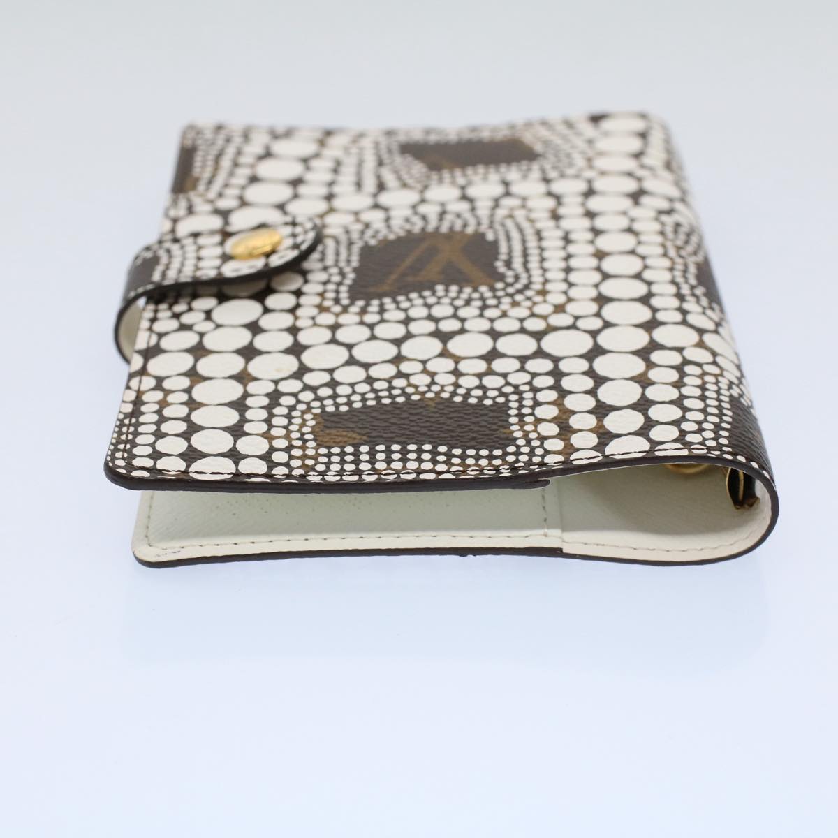 LOUIS VUITTON Yayoi Kusama Agenda PM Day Planner Cover White R21131 Auth 56462A