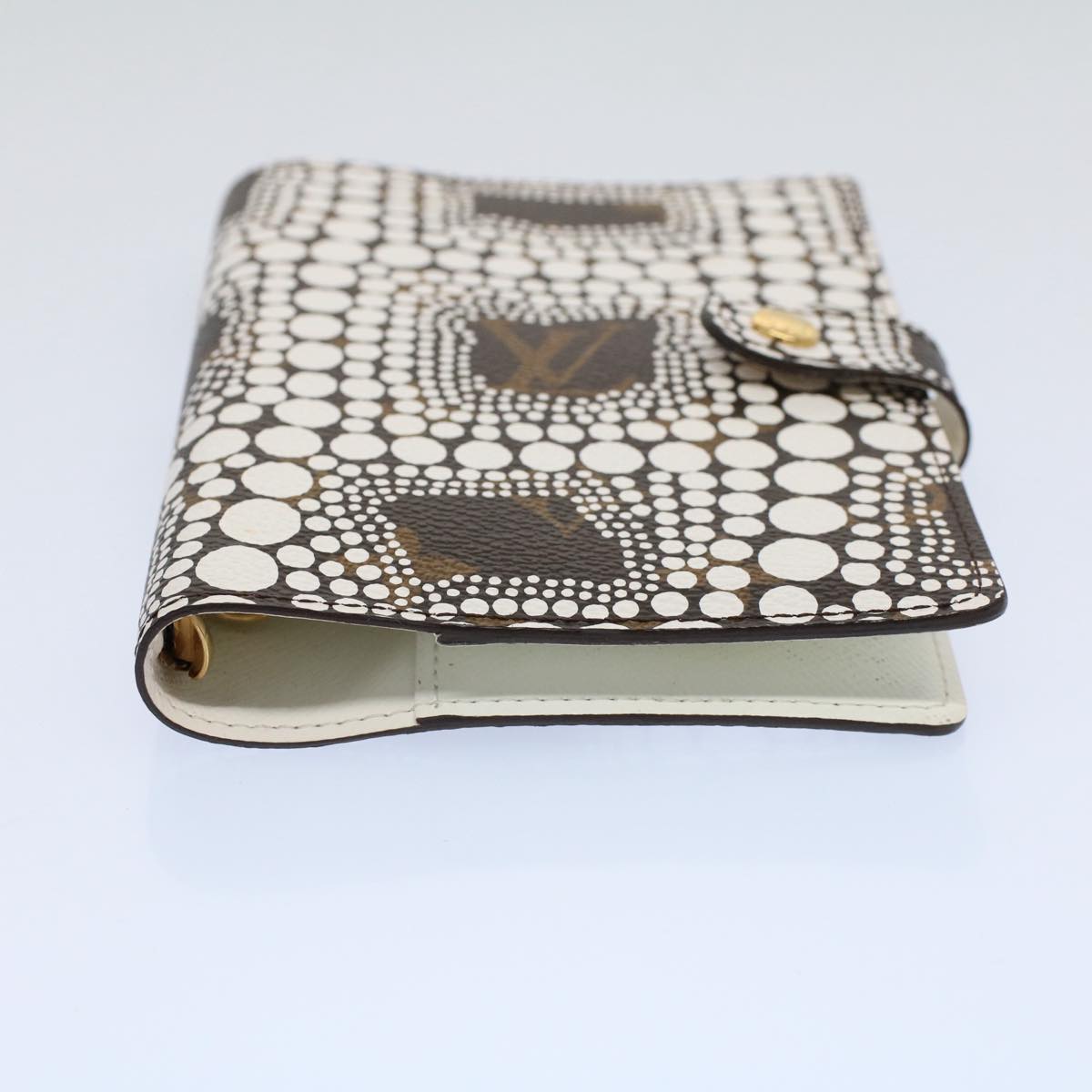 LOUIS VUITTON Yayoi Kusama Agenda PM Day Planner Cover White R21131 Auth 56462A
