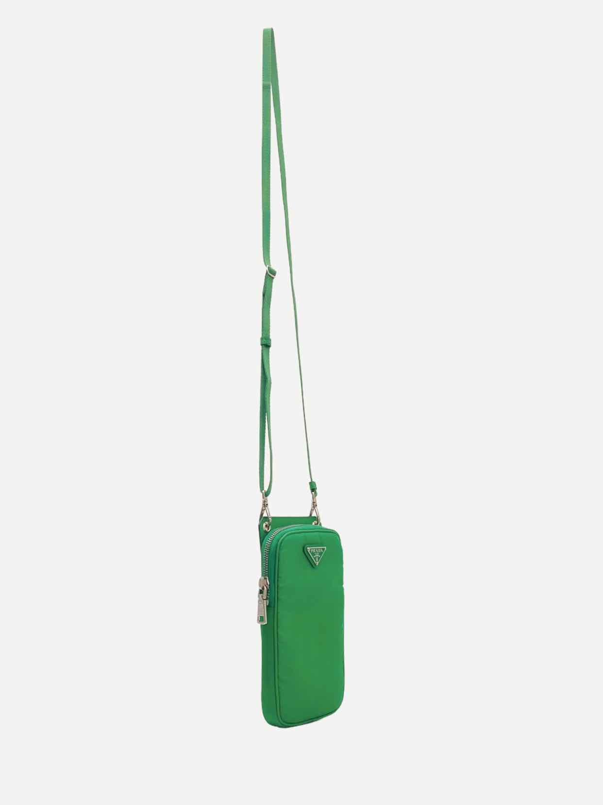 PRADA Phone Case Green Crossbody