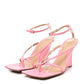 Bottega Veneta Lambskin Stretch Lounge Wedge Sandals 40 Ribbon