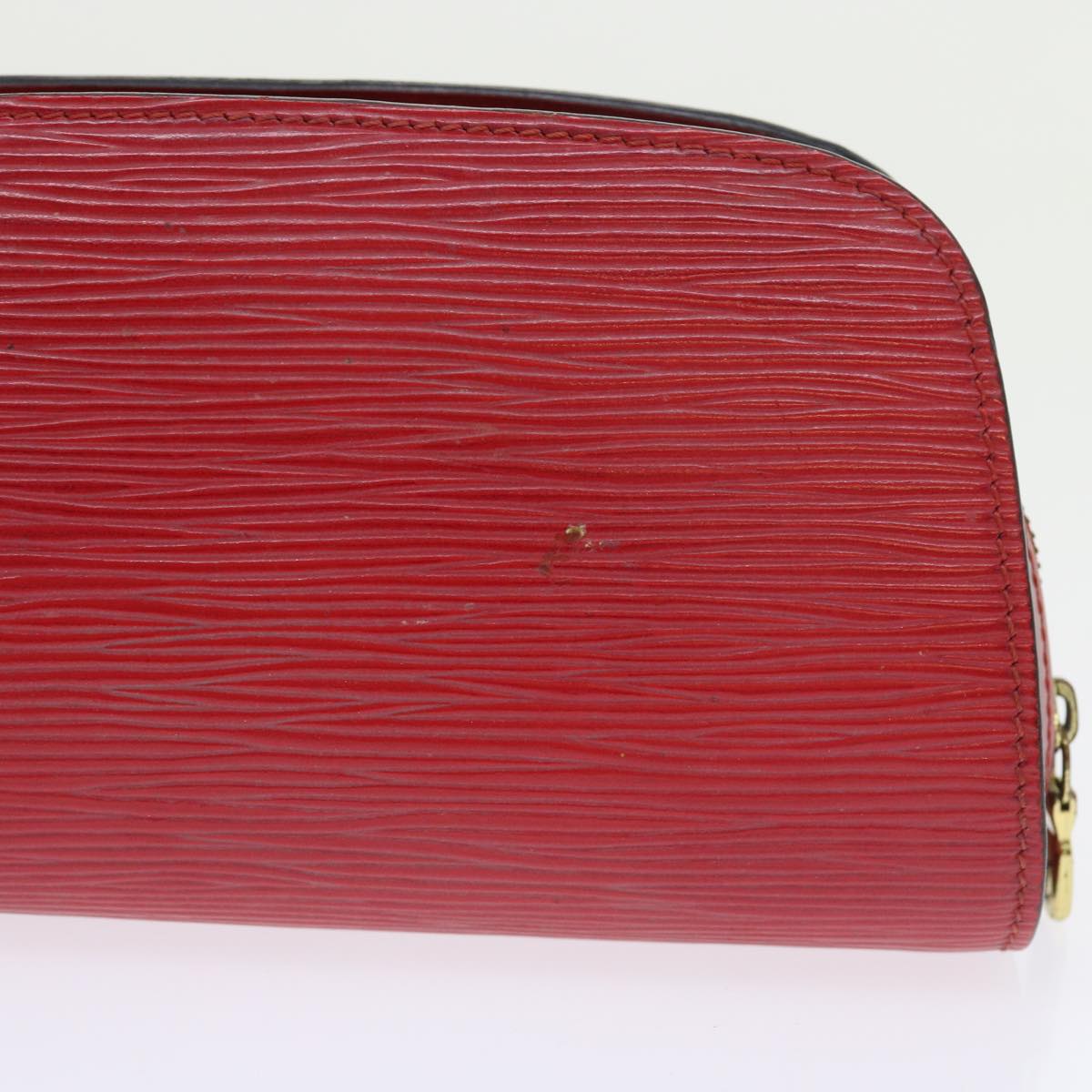 LOUIS VUITTON Epi Dauphine PM Pouch Red M48447 LV Auth 56835