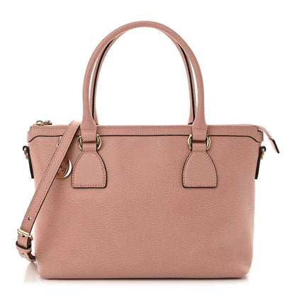 Amelia Dollar Calfskin GG Charm Satchel Soft Pink