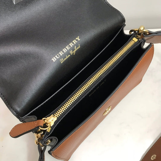 B-Berry - BB  Small Bridle House Check And Buckle Crossbody Brown For Women, Bags 7.8in/20cm
