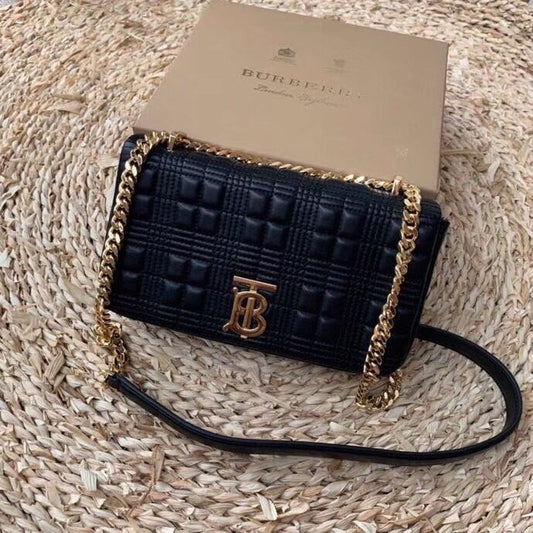 B-Berry - BB  Quilted Medium Lola Bag Monogram Black For Women, Bags 11in/28Amelia80217011