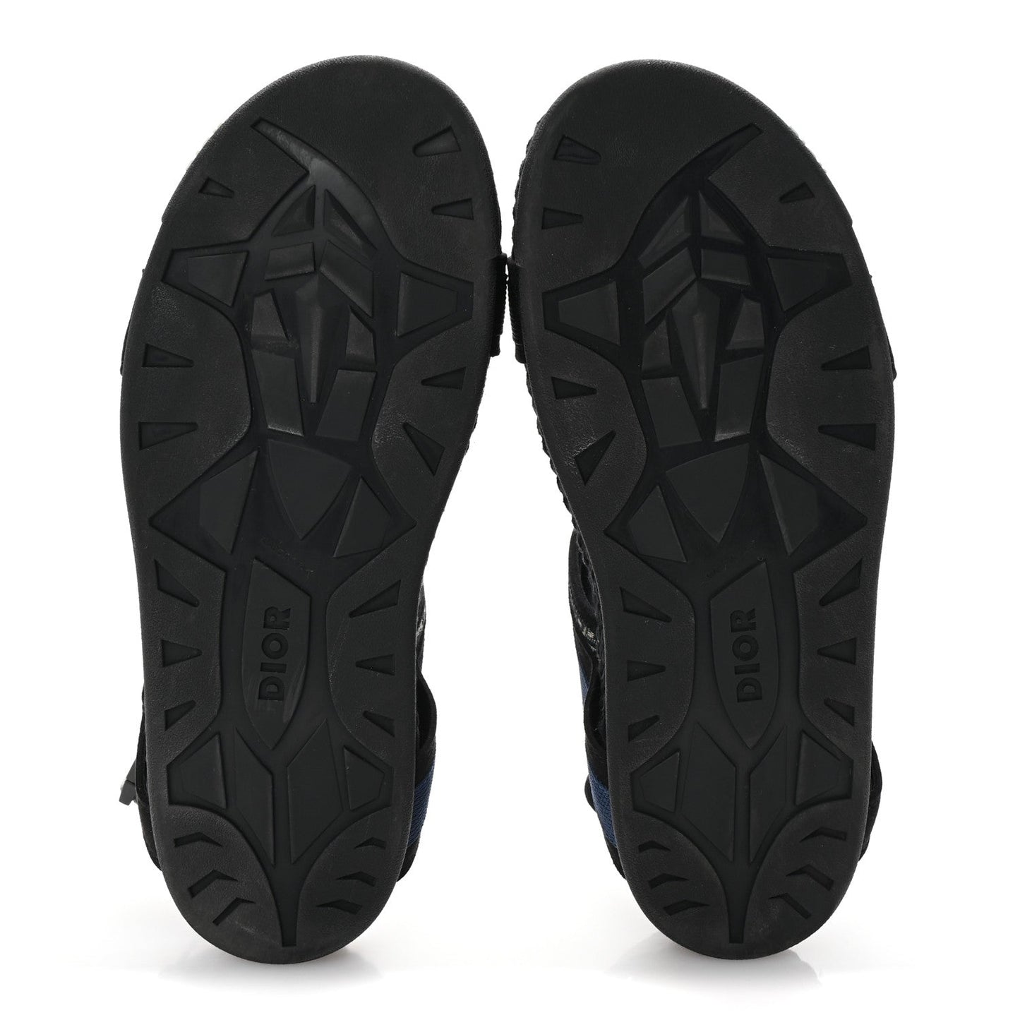 Christian Dior Technical Fabric Oblique Mens Atlas Sandals 44 Black Blue