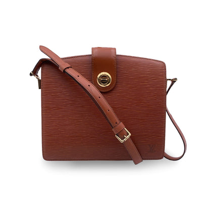 LOUIS VUITTON   Brown Epi Leather Capucine Shoulder Bag