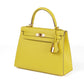 Luxury Hermes 25cm Lime Yellow Epsom Sellier Kelly w/ Gold Hardware