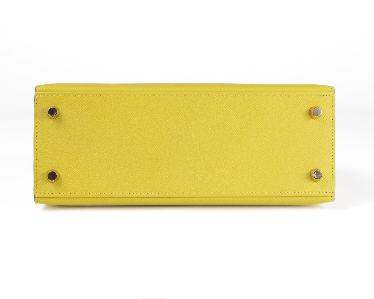 Luxury Hermes 25cm Lime Yellow Epsom Sellier Kelly w/ Gold Hardware