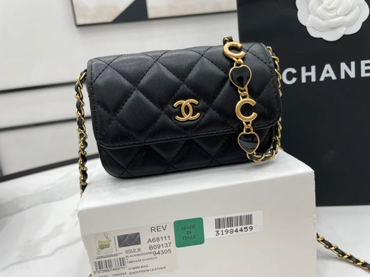 CHL - Mini Flap Bag Black For Women Bags 7.5in/19cm