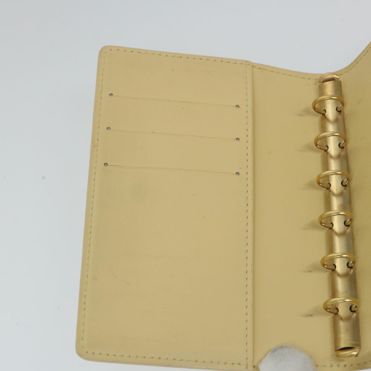 LOUIS VUITTON Epi Agenda PM Day Planner Cover White Yvoire R2005J LV Auth 58113
